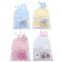 Letter Striped Children's Socks, Gloves, Hat Set