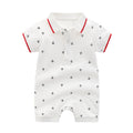 Children's New Handsome Short-sleeved Cotton Rompers