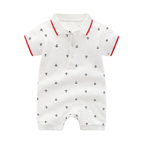 Children's New Handsome Short-sleeved Cotton Rompers