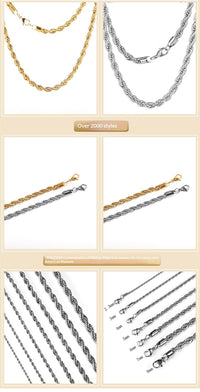 Versatile Stainless Steel Twisted Chain