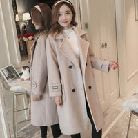 Heavy woolen windbreaker coat