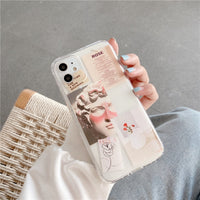 Compatible with Apple, Vintage Label David Transparent Phone Case For iPhoneSoft Silicone Cover