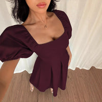 SpringSummer French-style Elegant A-line Maxi Dress