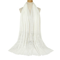 Solid color hollow scarf