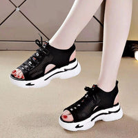 Hollowed Mesh Shoes Breathable Comfortable Platform Platform Leisure