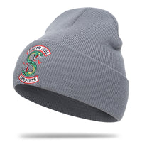 Knitted hat with embroidery