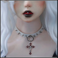 Charm Set Handmade Fake Collar Cross Necklace