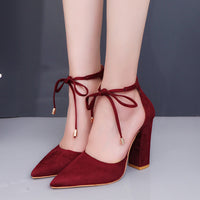 Women's Shoes Chunky Heel High Heel Lace-up Large Size Sandals