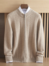 Pure Cashmere Shirt Thick Twisted Sweater Light Luxury Sweater Coat