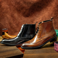 Men's  Plus Size British Style  Leather Boots