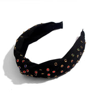 Hot Rhinestone Color Flashing Rhinestone Knotted Headband