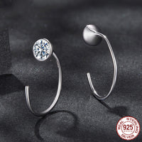 Silver Ziyun Original Cool D Color Moissanite Ear Hook