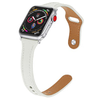 Leather reduced car line watch strap