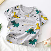 Children's Pure Cotton Cartoon Short-sleeved Korean
