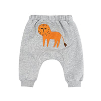 Cute Cartoon Children's Pants With Elastic High Waist