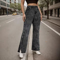 Retro Mid-waist Stretch Flared Jeans For Women