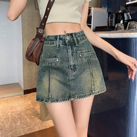 Plus-size Denim Skort For Women Summer Shorts