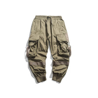 Summer thin functional wind pants men's loose hip-hop big pocket overalls