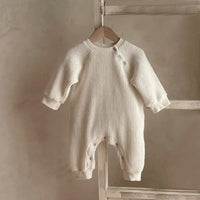 Autumn Baby Waffle Long Jumpsuit