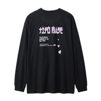 Portrait Heart Shape Printed Long Sleeve Men's Ins