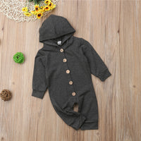 Hooded Single Breasted Baby Romper