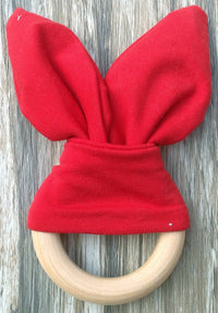 Handmade wooden natural baby teether