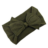 Hemp pattern bow retro rabbit ears head rope
