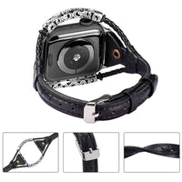 Handmade vintage metal bracelet fashion leather strap