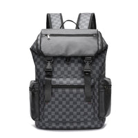 Korean Casual Checkered Printed Large Capacity Backpack