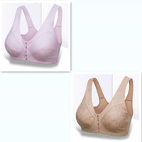 Vest Style Large Size Front Button Bra Without Steel Ring