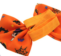 Children's pumpkin head elastic bow headband