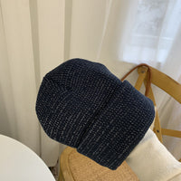 Reflective knitted wool hat