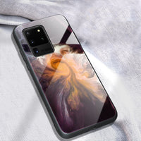 Marbled glass phone case