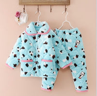 Cotton children's flannel pajamas