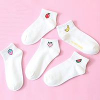 Cartoon Cute Women Short Socks Spring Summer Cotton Fruit Comfortable Socks 1 PairChina