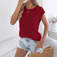 Knot Bat Sleeve Casual Loose Knit Sweater