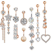 Fashion Exquisite Zircon Belly Button