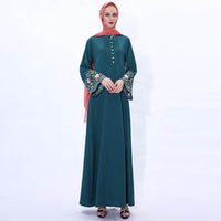 Retro slim Muslim women's dress summer