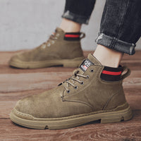 Suede high-top Martin boots