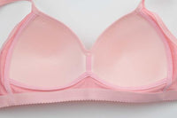 New Bra Cotton Bowl Thin Vest Style Middle-Aged And Elderly Adjustable Large Size Vest Style Big Cup Underwear Without Steel Ring