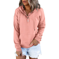 Loose-fitting Casual Long-sleeve Hoodie With A Drawstring And Pockets