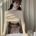 Korean Shawl Two-piece Sweater Women's Simple Graceful