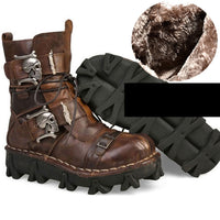Trendy Men's Large Leather Casual High Top Martin Boots