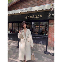 Stylish, Western-style Double-faced Wool Coat For Women