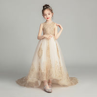 Children dress princess dress girl tail evening dress