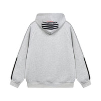 Side Striped Raglan Sleeves Hooded Pullover Tops