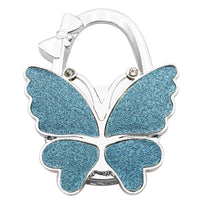 Glossy Frosted Big Butterfly Bag Hook With Inner Folding Ladies