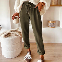 Women's Casual And Fashionable Solid-color Wide-leg Pants