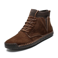 Men's Martin boots winter plus cotton mid-tube snow boots