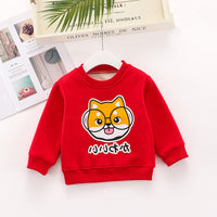 Children plus velvet thick autumn and winter sweater